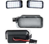 Pizgear 2 Luces LED for matrícula de Ford, Focus, 5D, Fiesta, Mondeo, MK4, C-MAX, MK2, S-MAX, Kuga, Galaxy, 6000 K, Color Blanco luz para Placa de matrícula de Coche