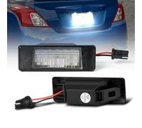 Pizgear 2 Luces LED for matrícula, for Nissan Juke F15 Micra K12 March K13 Kicks Note E11 Armada Y62 NV200 Rogue, for Qashqai luz de matrícula del vehículo