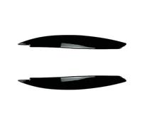 Pizgear 2 Pegatinas for Cejas de Faros Delanteros, for E81, E82, E87, E88 (2004-2011) Adhesivo Protector para Faros Delanteros(Glossy Black)