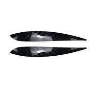 Pizgear 2x lámpara de faro de coche, moldura de párpado de ceja, cubierta decorativa de tapa, for VW, POLO, 9N 2005-2009 Adhesivo para tintado de faros(Carbon Fiber)