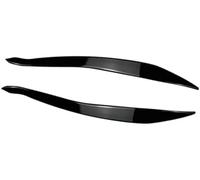 Pizgear Alerón de párpados 2 piezas Abs Evil Eyebrows Párpados, para Bmw F10 F11, para 5 para Series 518D 520D 523I, para 530I 530D, para 550I M5 Ajuste de la frente del faro(BLACK C)