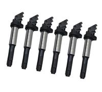 Pizgear Bobina de encendido 1/4/6 piezas, for, 3 5 6 7 X3 X5 E46 E60 E65 0221504100 0221504464 12137551260 12131712219 Paquete de reemplazo de bobina de encendido de automóvil(BLACK Onecolor)