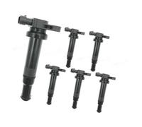 Pizgear Bobina de encendido 6 uds 27301-3E100 enchufe bobina, for Hyundai, Santa, Fe 2007-2009 UF-554 273013E100 27301 3E100 Paquete de reemplazo de bobina de encendido de aut(BLACK Ignition Coil)