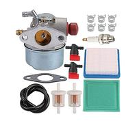 Pizgear Carburador Filtro de Aire Manguera de Combustible Motor Cortacésped cultivador, for Tecumseh, 640017 Reemplazo de Motor de Dos Tiempos