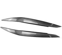 Pizgear Ceja de faro, para Bmw, para X6 E71 2008 2009 2010 2011 2012 2013 2014 Tapas párpados coche Lámpara Cejas Cubierta embellecedora Ajuste de la frente del faro(BLACK Carbon Fiber Pattern)