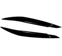 Pizgear Ceja de faro, para Bmw, para X6 E71 2008 2009 2010 2011 2012 2013 2014 Tapas párpados coche Lámpara Cejas Cubierta embellecedora Ajuste de la frente del faro(BLACK Gloss Black)