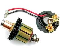 Pizgear Conjunto de tarjeta de repuesto for portaescobillas de carbón, for rotor y portaescobillas de carbón, bajo nivel de ruido, for motor de gasolina y gas. Unidad de rotor de armadura de repuesto