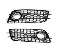Pizgear Cubierta de Bisel de luz antiniebla, lámpara for Parachoques Delantero, Rejilla con Orificio for lámpara, Accesorios for Coche, for, A4 B8, S4 2008-2012 Rejilla de luz antiniebla Delantera(Bl