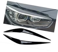 Pizgear Cubierta embellecedora de párpados y cejas para faros delanteros, para Bmw Serie 1 F20 F21 Lci negro brillante 2015-2019 Ajuste de la frente del faro