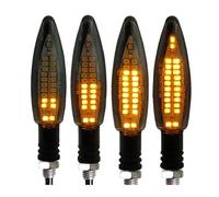 Pizgear E Mark-luz intermitente for motocicleta, relé de luz incorporado, Motor, resistente al agua, E24, luces, indicadores señales giro Luz de señal de giro de motocicleta(4pcs)