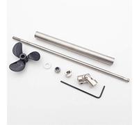 Pizgear Eje de transmisión de Barco de 4mm, 35cm, 3 Cuchillas, Kit de Acoplamiento de hélice de 38mm, Modelo de Barco a Control Remoto, Barco de Juguete Marino a Escala, Barco de Madera DIY Hélice de