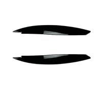 Pizgear Embellecedor de ceja for Faro Delantero, con Aspecto de Fibra de Carbono, for E81, E82, E87, E88 (2004-2011) Adhesivo Protector para Faros Delanteros(Glossy Black)