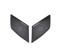 Pizgear Embellecedor de cubierta altavoz Audio for puerta delantera coche, acero inoxidable, 2 uds., for Peugeot, 408 2010-2019 2016 2017 2018 Interior Embellecedor de altavoces para coche(Schwarz)
