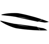 Pizgear Embellecedor de la cubierta las cejas lámpara del faro coche alerón párpado, para Bmw, para X6 E71 2008-2014 Ajuste de la frente del faro(BLACK Gloss Black)