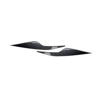 Pizgear Embellecedor decorativo de cejas for faros delanteros de coche, 2 uds., for Ford, Focus, MK2 C307 2008 2019 2010, negro brillante/fibra de carbono Adhesivo para tintado de faros(Glossy Black)