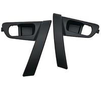 Pizgear Embellecedor del bisel la puerta del coche Manija de puerta interior coche, base delantera, para Nissan, para Qashqai J10 2007 2008 2009 2010-2015(BLACK 1 Pair With Cover)