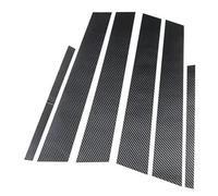 Pizgear Embellecedor for Pilar de Ventana de Puerta de Coche, 6 Piezas, for Peugeot 208 2010-2016, A-Negro Cubierta para molduras de Ventanas de Coche(Black B-Carbon Fiber Look)