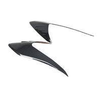 Pizgear Etiqueta engomada de la cubierta decorativa de la ceja del faro del coche embellecedor de fibra de carbono ABS, for Subaru XV 2012 2013 2014 2015 2016 Adhesivo para tintado de faros
