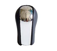 Pizgear For Corolla, Verso for RAV4, Yaris 1992-2014 Perilla de palanca de cambios cromada de 5/6 velocidades Cubierta de bota de palanca de cuero pomo de palanca de cambios para automóviles(5 Speed)
