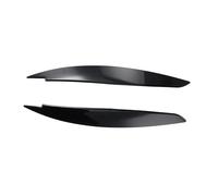 Pizgear For E81 08-2012 3 Puertas, for E87 04-2011 5 Puertas, for Serie 1, Cubiertas for párpados, 2 Piezas, Accesorios ABS Negros Adhesivo Protector para Faros Delanteros