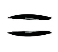 Pizgear for, for 1 Serie E81 E82 E87 E88 2004-2014 ABS Negro Brillante Faro Delantero de Coche Cejas Tapas de párpados Kits de carrocería Tuning Adhesivo Protector para Faros Delanteros(Gloss Black)