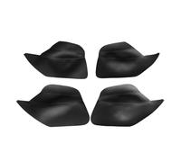 Pizgear For Mitsubishi, for Outlander 2014 2015 2016 2017 2018 4 Piezas Accesorios de Coche Cubierta de reposabrazos de Panel de Puerta Decoración de Cuero de Microfibra Negra Panel de puerta de coche