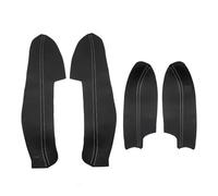 Pizgear For Nissan, for Qashqai, for J11 2016 2017 2018, Panel de manija de Puerta Interior de Coche, reposabrazos, Funda Protectora de Cuero de Microfibra Panel de puerta de coche(Black-white line)