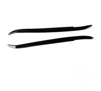 Pizgear For serie 5 E39 1995-2003 negro brillante faro delantero del coche cejas párpados pegatina cubierta embellecedora kits de carrocería Tuning Adhesivo para tintado de faros