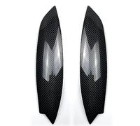 Pizgear For VW, for GOLF 5 MK5 GTI R R32 2005 2006 2007 2 piezas Faros Ceja Párpados ABS Accesorios de cubierta embellecedora negra brillante Adhesivo para tintado de faros(Carbon Look)