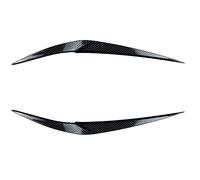 Pizgear For X1 F48 F49 2015 2016-2022 2 uds cejas negras brillantes tapas de párpados de faro ABS Kit de carrocería accesorios de alerón Adhesivo para tintado de faros(Carbon Styling)