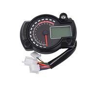 Pizgear Indicador digital LCD for motocicleta, velocímetro, 15000 RPM, odómetro impermeable, velocímetro, 7 colores, tablero universal Velocímetro para motocicleta(Only meter)