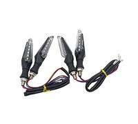 Pizgear Indicadores de señal giro for motocicleta 10LED doble cara lámpara luz Flexible intermitente apta for Bobber Cafe Racer personalizado ámbar azul Luz de señal de giro de motocicleta(4pcs)