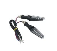 Pizgear Indicadores de señal giro for motocicleta 10LED doble cara lámpara luz Flexible intermitente apta for Bobber Cafe Racer personalizado ámbar azul Luz de señal de giro de motocicleta(2pcs)