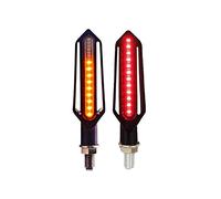 Pizgear Intermitentes de motocicleta 24LED, luz intermitente impermeable for, relé incorporado, indicador señal giro, señales parada DRL intermitentes Luz de señal de giro de motocicleta(2PCS Red)