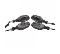 Pizgear Intermitentes modificados for motocicleta, luces de giro, lámpara dirección luz, diurna decorativa, 3 cables, ámbar, azul, resistente al agua Luz de señal de giro de motocicleta(4pcs)