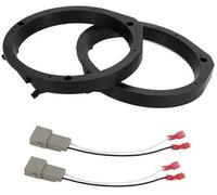 Pizgear Juego de 2 anillos espaciadores for altavoz, adaptador espaciador for altavoz de agudos, for Civic, 2006-2011, resistente al agua, for 6.5#39;#39; ABS negro delantero Espaciador de altavoces p