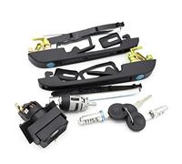 Pizgear KIT DE CERRADURA COMPLETO JUEGO MANIJAS DE PUERTAS PORTON TRASERO PUERTAS ENCENDIDO CON 2 MISMAS LLAVES, for VW, for Golf MK2 191898081 Cerradura de puerta automotriz