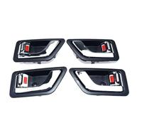 Pizgear Kit de manija interior puerta cromada izquierda y derecha for Getz, Click, DODGE, Brisa, 826101C000,826201C000 2002~2011 Manija interior de la puerta del coche(BLACK A Set 4 Side)