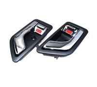 Pizgear Kit de manija interior puerta cromada izquierda y derecha for Getz, Click, DODGE, Brisa, 826101C000,826201C000 2002~2011 Manija interior de la puerta del coche(BLACK Left Right)