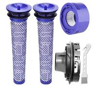 Pizgear Kit de Reemplazo de Filtro de Vacío, for Dyson, V7 V8 con 1 Cubierta de Motor Trasero 1 Filtro Trasero 2 Prefiltros 1 Cepillo de Limpieza Malla de Cubierta Trasera del Motor de vacío