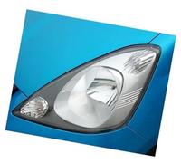 Pizgear Lente de faro delantero coche, for Hatchback 2008 2009 2010 ABS transparente Pantallas lámpara Cubierta carcasa Cristal Luces delanteras Cubierta de la lente del faro(BLACK Left side)