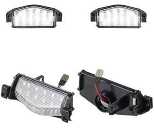 Pizgear Lote de 2 luces LED for matrícula coche, for Mazda, 3, M2, M3 (2011-2013), traseras blancas, accesorios for luz para placa de matrícula de coche