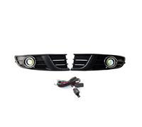 Pizgear Luz antiniebla del parachoques delantero, cubierta de parrilla con luces antiniebla LED, for VW, POLO, 2011-2013, accesorios for coche 6QD854661A 6QD854662A Rejilla de luz antiniebla delantera