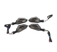 Pizgear LUZ de dirección motocicleta, señal giro, luces diurnas, indicadores señales, intermitentes, 3 cables, ámbar, azul, resistente al agua Luz de señal de giro de motocicleta(4pcs)