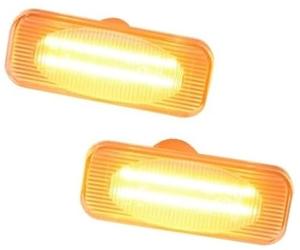 Pizgear Luz intermitente secuencial de señal giro lateral dinámica, para Opel Omega B Stufenheck Caravanwhite, 2 uds. Luz de marcador lateral del guardabarros del coche, marcador lateral del vehículo