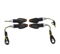 Pizgear Luz intermitente Universal for motocicleta, luz de 14LED, indicadora, ámbar, relé 12V Luz de señal de giro de motocicleta(4pcs)