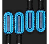 Pizgear LUZ Luz de señal giro Señales parada motocicleta DRL Intermitente agua corriente 2 en 1 Lámpara trasera intermitente freno universal M10 Luz de señal de giro de motocicleta(NEW 4 PCS Blue)