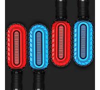 Pizgear LUZ Luz de señal giro Señales parada motocicleta DRL Intermitente agua corriente 2 en 1 Lámpara trasera intermitente freno universal M10 Luz de señal de giro de motocicleta(NEW 2Blue 2Red)