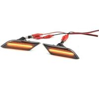 Pizgear Marcador de guardabarros señal giro lateral dinámico secuencial, para Vw, para Transporter T6.1 Luz de marcador lateral del guardabarros del coche, marcador lateral del vehículo(Black White)