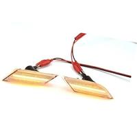 Pizgear Marcador de guardabarros señal giro lateral dinámico secuencial, para Vw, para Transporter T6.1 Luz de marcador lateral del guardabarros del coche, marcador lateral del vehículo(White Crystal)